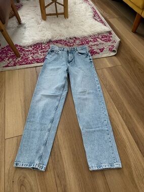 Zara Light Blue Straight Leg Jeans